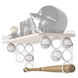 Große autographed Baseballschläger Display Fall: Die sind sechs Kreisen in jede Halterung bildet ein ideales Design für die Speicherung Ihrer Kuriositäten Basebälle und Schläger, alle in einem Ort. Erstellen Sie eine wunderschöne Kunstwerke der Anzeige und Styling Ihrer unterzeichnet Souvenirs mit Leichtigkeit. Auch als Softball-Schläger Rack