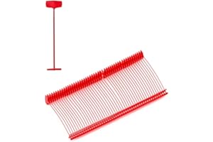 Pokornys | sujetadores de etiquetas color rojo (40 mm) para pistolas estándar | sujetadores de plástico rojos, etiquetado de ropa y otros textiles (1000 Pedazo)