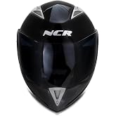 Chin Pop Up Glossy Black Helmet with Black Viewfinder Ece Certificated