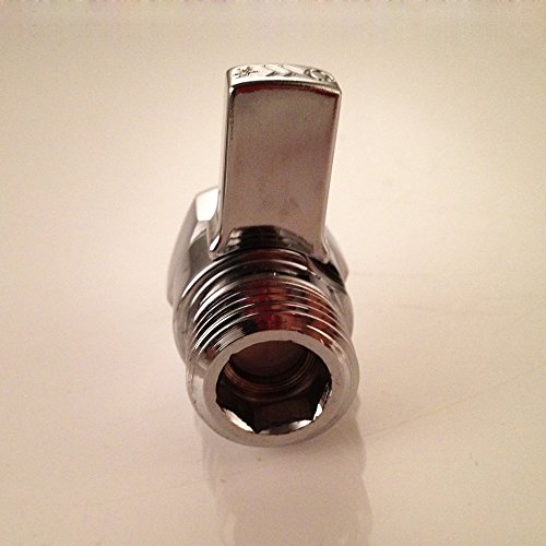 KES k1140b2 Dusch-Absperrventil, massives Messing, langer Schalter, Chrom - 3