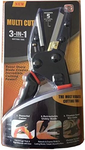 [Upgraded]3 in 1 Multicut Tool, Power Cutter With Wire Cutter and Utility Knife with 3 Replace Blades (Upgraded)