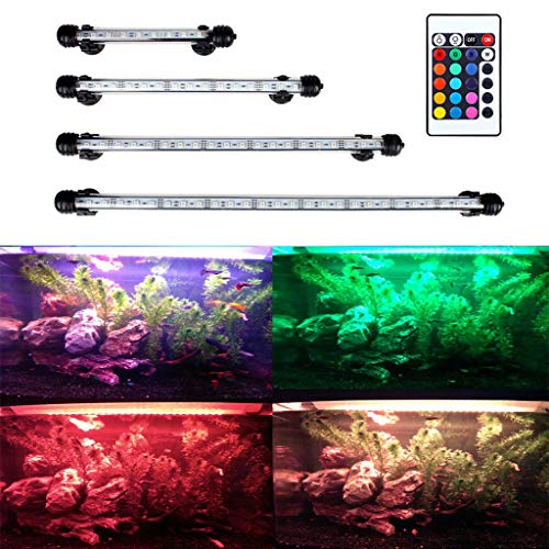 48CM Aquarium Light RGB Remote Colour Changing LED Fish Tank Light Underwater Submersible