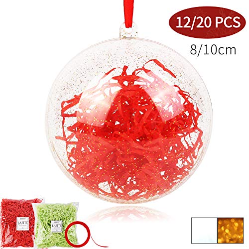 Wedgwood Addobbi Natale.Umipubo 20 Pz Palle Di Natale Pallina Riutilizzabile Trasparente Da Riempire Sfera Plastica Acrilico Ornamento Decorazioni Natalizie Albero E Matrimonio Festa 20 Pz 10 Cm Odontotal Com Uy