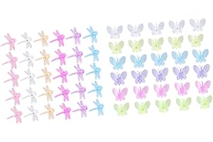 Garneck 60 Stück Orchideen Clips - Schmetterlings- Und Libellen Zur Pflanzenstütze Ideal Für Gartenarbeit Kunststoff in Zufälligen Farben Perfekter Halt Für Ihre Orchideen