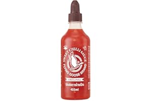 ‎FLYING GOOSE FLYING GOOSE Sriracha Chilisauce, Sweet Chilli Sauce, braune Kappe, süß-scharfe Würzsauce aus Thailand, vegan, glutenfrei, 1 x 455 ml