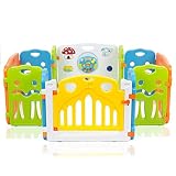Baby Vivo Laufgitter aus Kunststoff mit Tür colors XL - 6