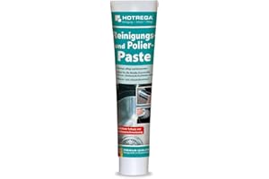 ‎HOTREGA HOTREGA Reinigungspaste 125ml | Polierpaste für Glaskeramik, Edelstahl, Aluminium und Naturstein | Reinigt, pflegt & schützt mit Abperleffekt