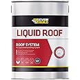 Everbuild Aquaseal Liquid Roof | Rubber Roof Membrane | All Weather Roofing System | Two Colours | Two Sizes | Free Brush & Gloves | By Everbuild (Large, Slate Grey)