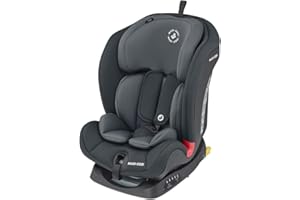 Maxi-Cosi Titan Car Booster Seat, 9‑36 kg, 9 Months-12 Years, Multi-Age Baby Car Seat, ISOFIX Car Seat, Top-Tether, Headrest/Harness Adjustment, 5 Recline Positions, Cushioned Inlay, Basic Grey