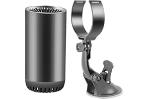 NAVESO Auto Heizung 12V 150W, 2 in 1 Autoheizung, Tragbar Heizlüfter Auto Entfroster, Windschutzscheibe Defroster mit Saugnapfständer und Netzkabel für den Winter