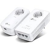 TP-Link WLAN Powerline Adapter Set TL-WPA8631P KIT(Dualband 1200Mbit/s, AV1300 , Steckdose, Wifi Clone, MU-MIMO, 4 Gigabit Po