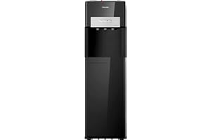 TOSHIBA Bottom Load Water Dispenser, Hot Cold Ambient Temperature, Floor Standing, 3 Taps Push Buttons, with UV light, Child Lock (Black)