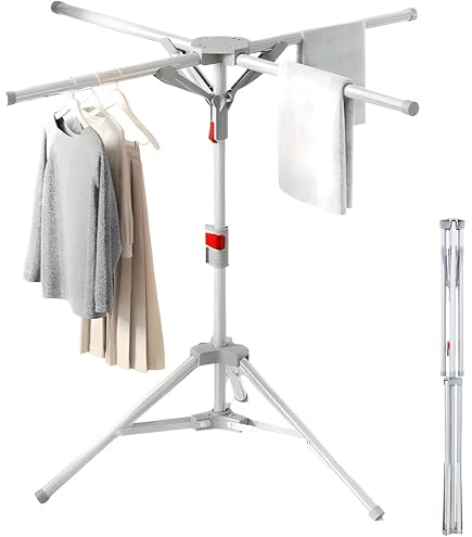 Étendoir à Linge Sur Pied 2 Niveaux - Séchoir Pliable Robuste, Blanc, 147x56x98 Cm, Idéal Pour Intérieur