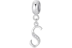 XWN Perles lettres A à Z pour bracelet, argent 925, compatible Pandora et bracelets/colliers européens, pour femmes/filles X237.