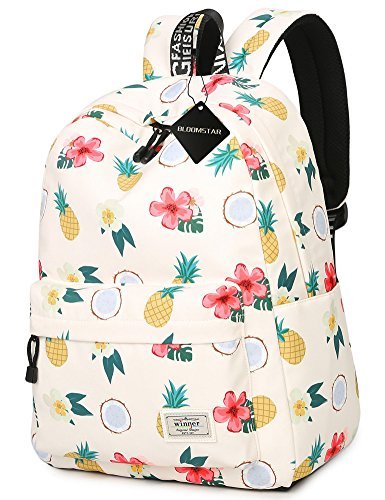 School Bookbag for Girls, Cute Pineapple Water Resistant Laptop Backpack College Bags Women Travel Daypack