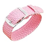 rosa NATO 20mm Premium Nylon Uhrenarmband Uhrenarmband Uhrenarmbänder mit Edelstahlschließe