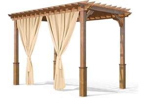 ‎GRAND FILIPPO Grand Filippo Gardine 150x250 cm Ecru - Outdoor Vorhang Wetterfest mit ösen - Langlebige und Wetterfeste Sonnenblende - Gardine mit Stahlseil Set - Vorhänge für Aussenbereich