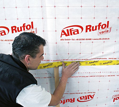 Alfa Rufol varia feuchteregulierende, rücktrocknende Dampfbremse Dampfsperre für eine luftdichte Gebäudehülle 75 m² - 4