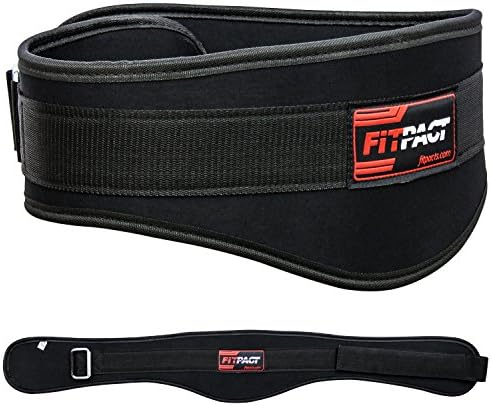 Fitpact weight lifting belt Curve 6 inch gym workout training Crossfit exercise fitness powerlifting