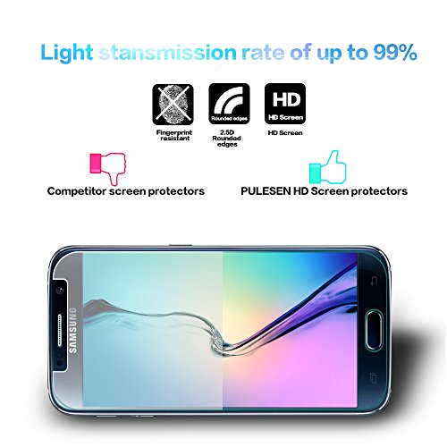 Vegbirt Galaxy S6 Panzerglas Schutzfolie, 2 Stück Panzerglas Displayschutzfolie, 9H Härtegrad schutzfolie glas für Samsung Galaxy S6 - 3