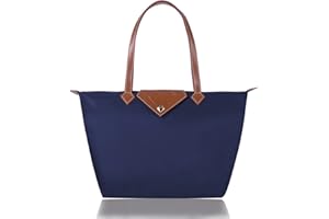 BOJLY Tote Bags for Women Stylish Waterproof Nylon Ladies Shoulder Bag Top Handle Handbag Folding Beach Travel Bag for Work,Shopping, School