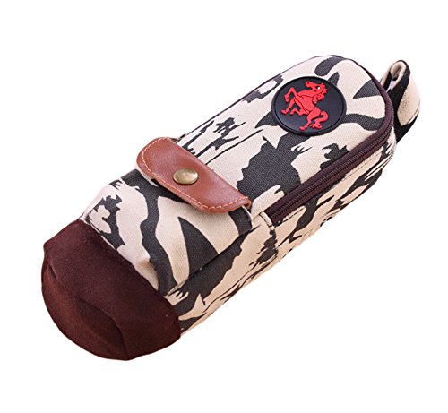 Preisvergleich Produktbild Rood Bleistift Fall, Camouflage Stil cute Reißverschluss Münzfach Stationery, Aufbewahrungstasche, Baumwolle 1 x camouflage grün