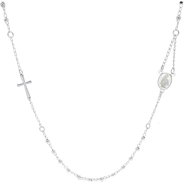 Thierry Mugler Amen - Collana Rosario In Argento 925 Con Onice, Collezione Rosarium (Oro Rosa)