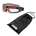Produktbild UVEX Vollsichtbrille u-sonic 9308 Set mit Mikrofaser-Beutel - Vollsicht-Schutzbrille in verschiedenen Ausführungen - 9308245 9308240 9308246 9308247 9308248 - Scheiben klar und grau, Farbe:schwarz-rot / klar