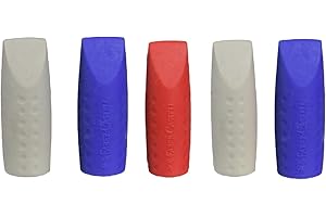 Faber-Castell Grip 2001 Eraser Cap Twin Pack - Coloured (Pack of 5)
