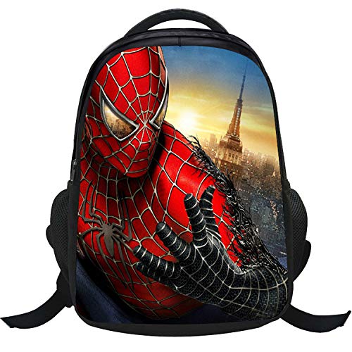 JKAINI Mochila Infantil Escolar Primaria 6-12 Años Mochila Chico Araña 3D Impresa,Spiderman?A?-40 * 28 * 17cm