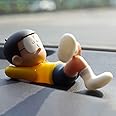 YOURKARTS.COM Cute Toy for Office Desk, Home Décor, and Unique Decoration for Car Interiors (Nobita Chilling)