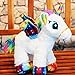 Produktbild KAMACA Wundervoll kuscheliges Plüsch - Einhorn mit toller Optik und bunten Regenbogen - Flügeln - liebenswertes Kuscheltier Plüschtier Regenbogen - dies wird bestimmt dein neuer softweicher Freund (XL Einhorn weiss mit Regenbogenflügel 35 x 30 x 16 cm)