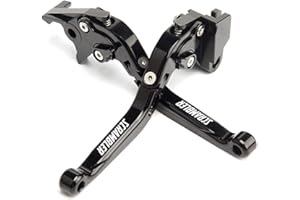 MTCRIGHTER Leva del freno retrattile pieghevole Leva della frizione per Ducati Scrambler 800 icon/Next-Gen 2019-2023, Realizzato in lega di alluminio CNC (Black)