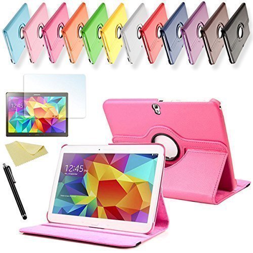 SVS 3in1 SET Tab S 10.5 360° Schutzhülle + Folie + Pen Samsung Galaxy Tab S SM-T800 / T801 / T805 Tasche Etui (Pink)