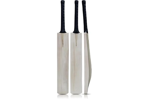 English Willow Plain Cricket Bat Size 6 (G_Spacial_Level-2) (Leather BAT Size 6)