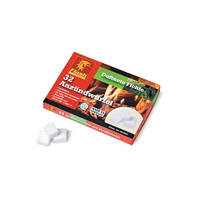 Flash Anznder Paraffinbasis Fichte 32 Wrfel