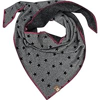 Dreieckstuch Schal Halstuch Sterne dunkelgrau pink für Kinder und Jugendliche von Cherry&Magnolia