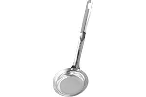 Volumoon Ecumoire Cuisine, Passoire Fine, Petit Tamis Fin, Cuillere Ecumoire Inox, Écumeur de Graisse, Petite Passoire, Écumoire à Mailles pour Graisse, Mousse, Huile, Résidus de Filtre