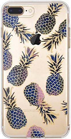iPhone 7 Plus Case, iPhone 8 Plus Case, OFFLY Transparent Silicone Soft TPU Protection Cover Cute Pattern for Apple iPhone 7 Plus / 8 Plus - Ananas