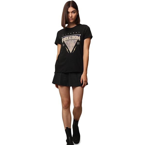 ONLY Onlpenny Life T-Shirt – Lässiges Basic Mit Print, Rundhals, Kurzarm