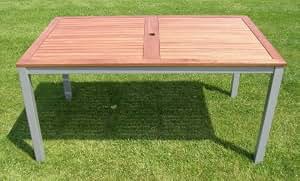 Amazon.de: HOLZ METALL ALU TISCH LYNX 150x90x74cm ...