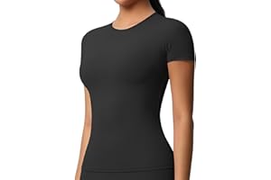 JTSONN Maglietta Donna Sportiva Manica Corta Sport T Shirt Traspirante Funzionale Maglia Collo Rotondo Corsa Compressione Camicia Yoga Palestra Top