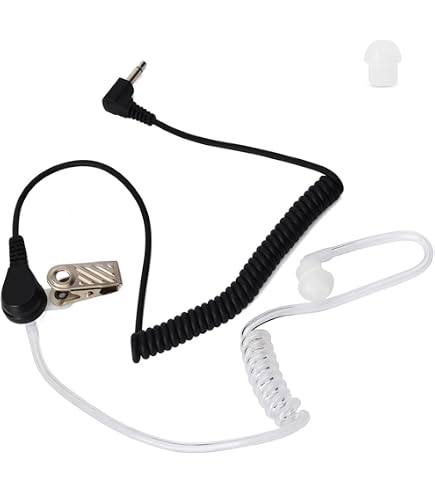 Adattatore Security Earpiece Da Motorola 2 Pin A Radio Cobra 1 Pin | Nero 0.5m