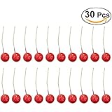 Árbol de Navidad adorno rosenice Artificial cerezas para decoración de hogar fiesta 30 piezas