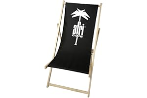 ZEWOOL Afri Cola Liegestuhl Stuhl aus Holz Gartenliege Klappstuhl schwarz