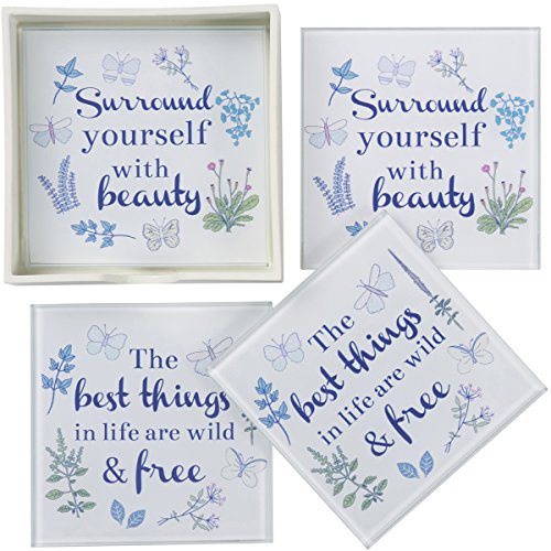 Set von 4 Botanical Untersetzer