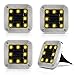 Produktbild 4er Solar Bodenleuchten Aussen, Nasharia 8 LEDs Lampenperlen Solar Leuchte IP65 Wasserdicht Garten Landschaft Beleuchtung Edelstahl Außenleuchte Solar Path Lights für Yard Auffahrt Rasen - Warmweiße