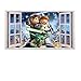 Produktbild 3D Fenster Kinder-Lieblings-Charaktere Wandtattoo, Vinyl, Motiv: Wandkunst, Customise4UTM (starwars window)