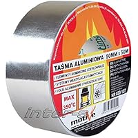 1x 350°C Alu Aluband Aluminium Klebeband selbstklebend Kleberolle 50mm/25m oder 50mm/50m (50mm/25m)