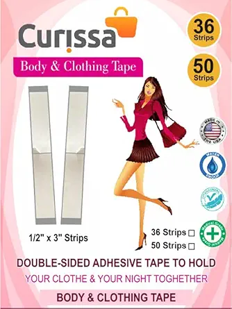 Double Sided Tape for Clothes Fashion Dressing Tape/Invisible Double-sided Body Tape, Clothing Bra Strip, Bikini Tape for Women, Body Clothing Stickers (36 Pack)